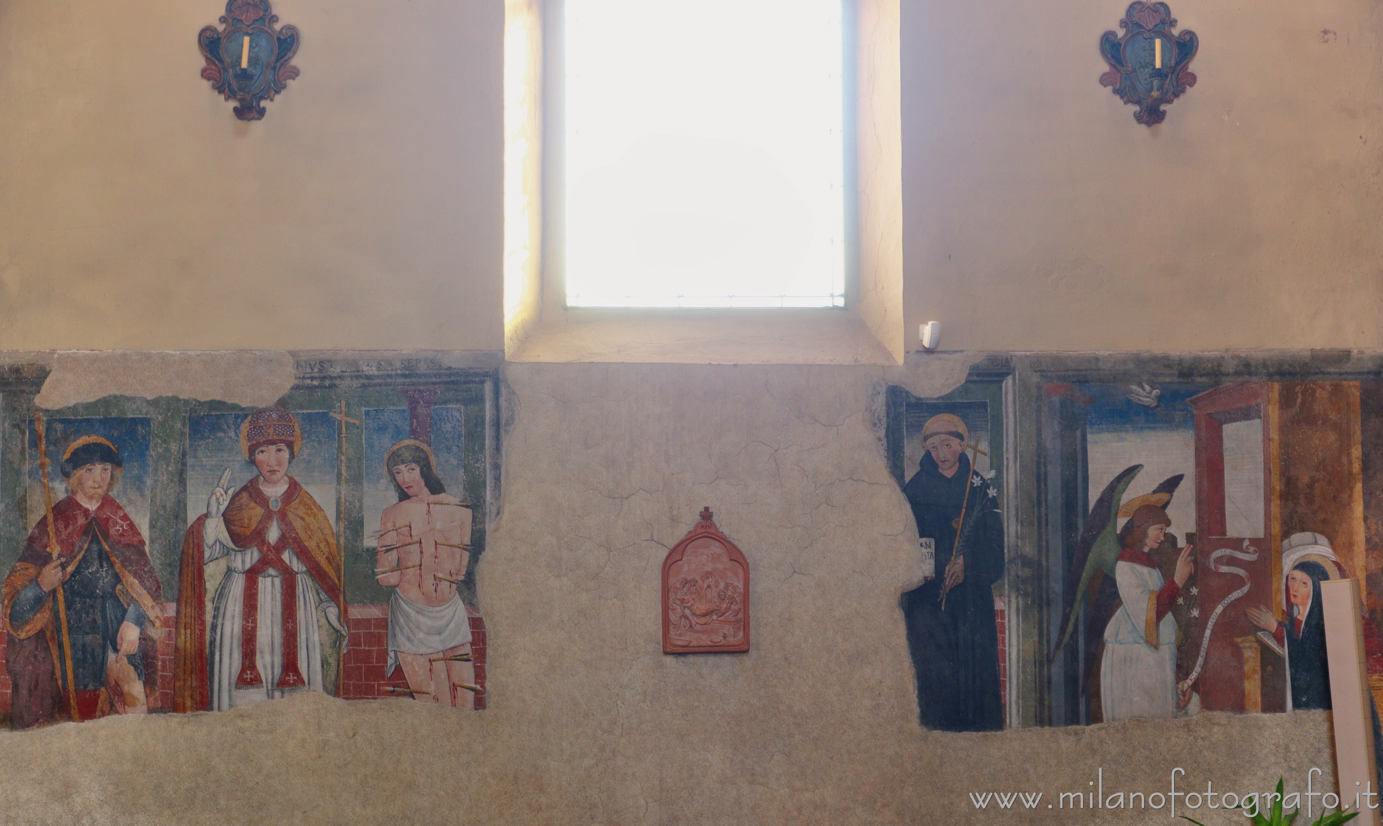 Benna (Biella) - Affreschi di Gaspare da Ponderano nella Chiesa di San Pietro - Foto a piena risoluzione